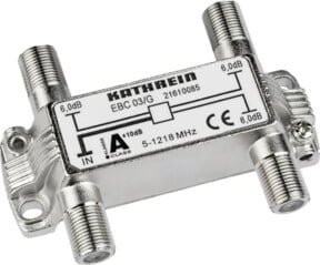 Kathrein Verteiler 3-fach 5-1218 MHz 6dB EBC 03/G in Silber - Bild 1