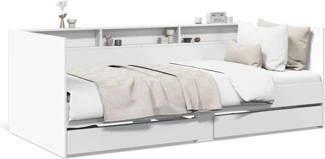 vidaXL Tagesbett mit Schubladen in Weiß ohne Matratze B/T/H: 90 x 190 cm - Bild 1