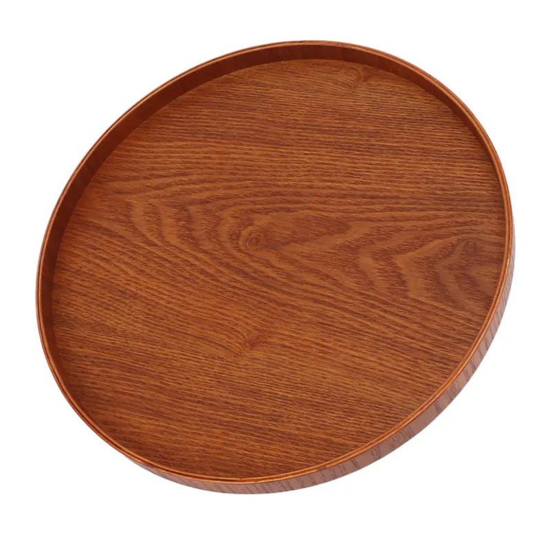 Rundes Serviertablett aus Holz von CosyHome, Durchmesser: 30 cm - Bild 3