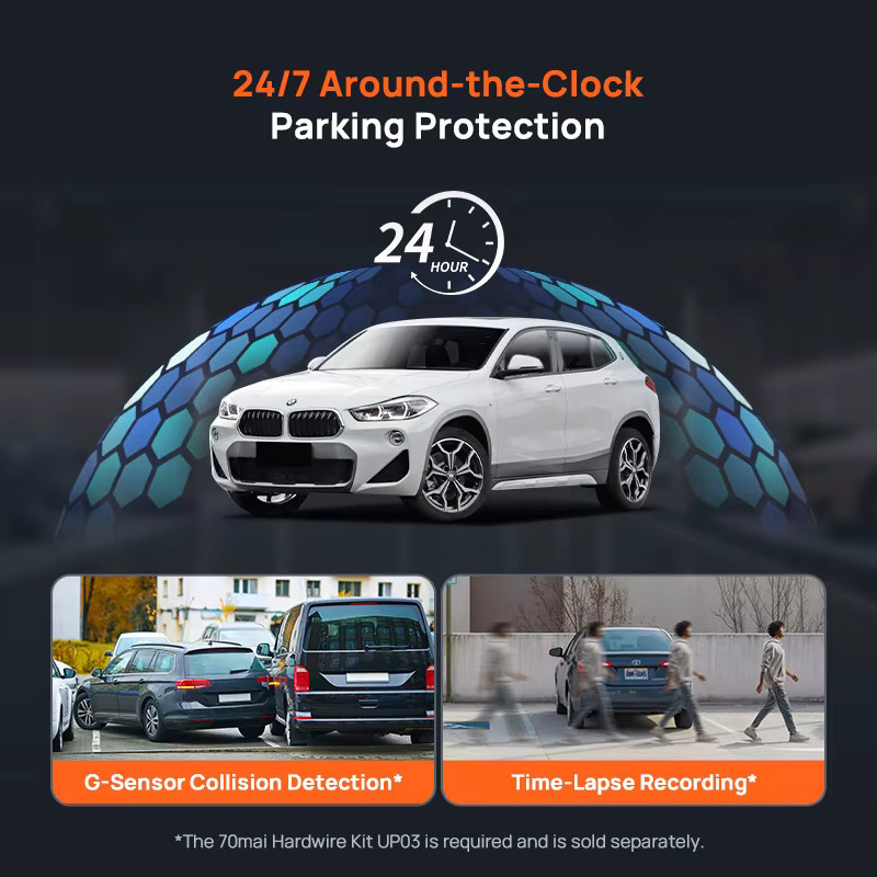 70mai Dashcam A800SE 4K UHD mit GPS, Sprachsteuerung, ADAS und 24H Parküberwachung - Bild 4