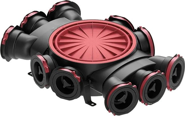 Heatpex Lüftungsverteiler Connector für Zentrale Wohnraumlüftung ATC1 mit OneClick-Technologie, Schwarz, 10 x 75 mm - Bild 1