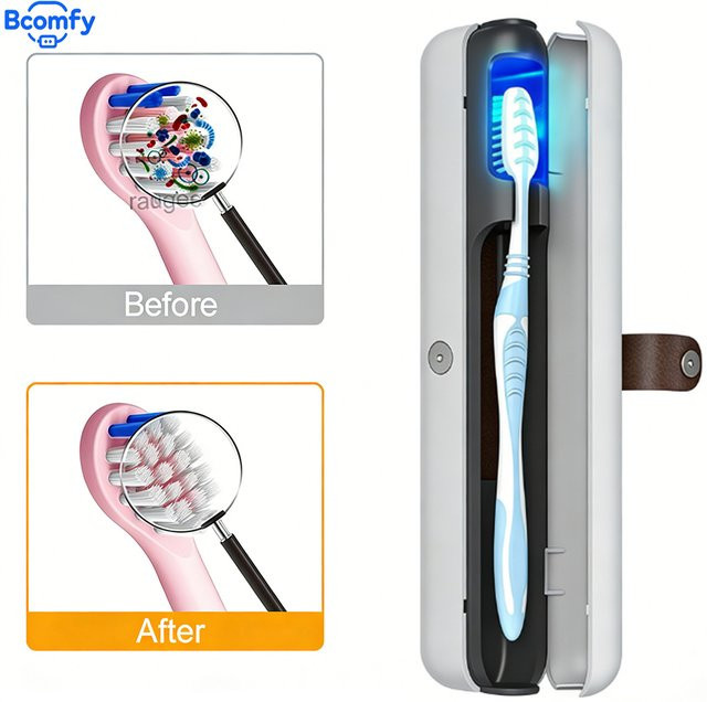 bcomfy Zahnbürsten-Sterilisator und Zahnbürstenhalter, weiß - Bild 1