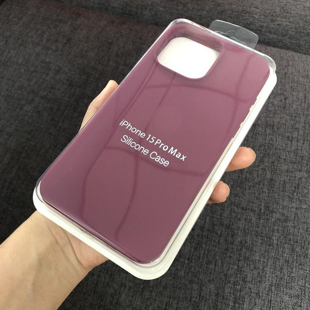 KH Liquid Silikon Schutzhülle für iPhone 15 14 13 12 11 Pro Max Plus XR XS weiche Gel-Gummi Handyhülle in Purple - Bild 1