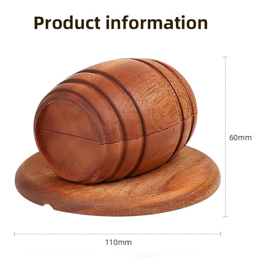 Untior Cocktail Barrel Smoker Kit aus Holz und Edelstahl in Braun für Bourbon und Whisky inklusive Eiswürfelformen - Bild 4