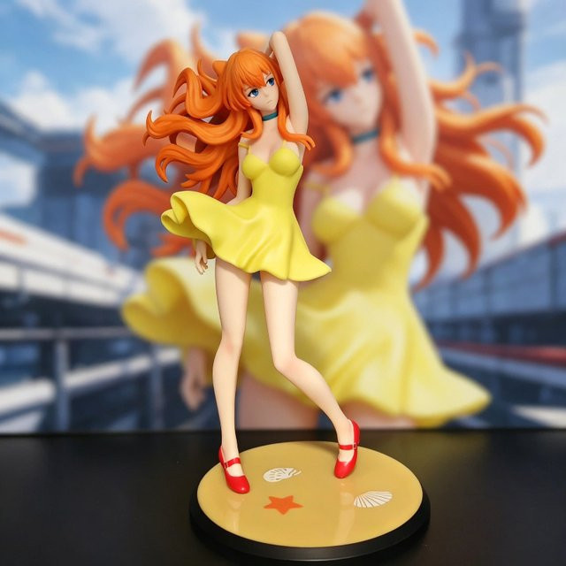 Bandai Eva Asuka Langley Soryu Figur, Anime Actionfigur, Gelb, 23cm - Bild 1