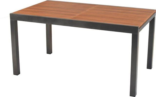 Merxx AZ-Tisch Gartentisch aus Aluminium rechteckig und ausziehbar B/T: 90 x 76 cm - Bild 1