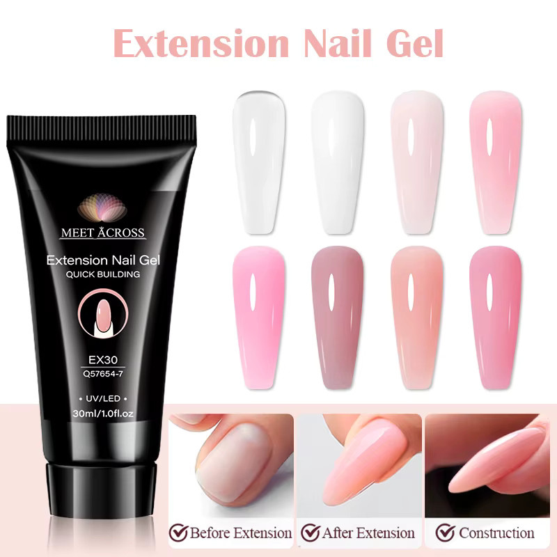 MEET ACROSS Acryl-Builder-Gel, Nude, Glänzend, 30 ml - Bild 2