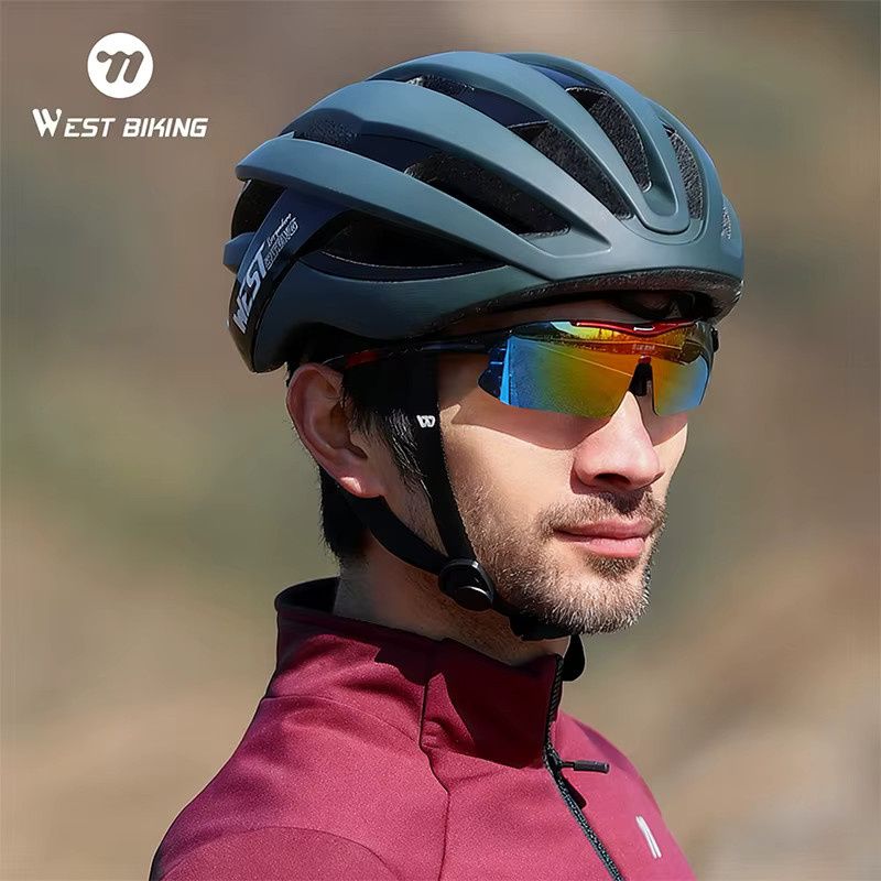 WEST BIKING Sportsonnenbrille, polarisiert, black, Unisex, Kunststoff - Bild 2