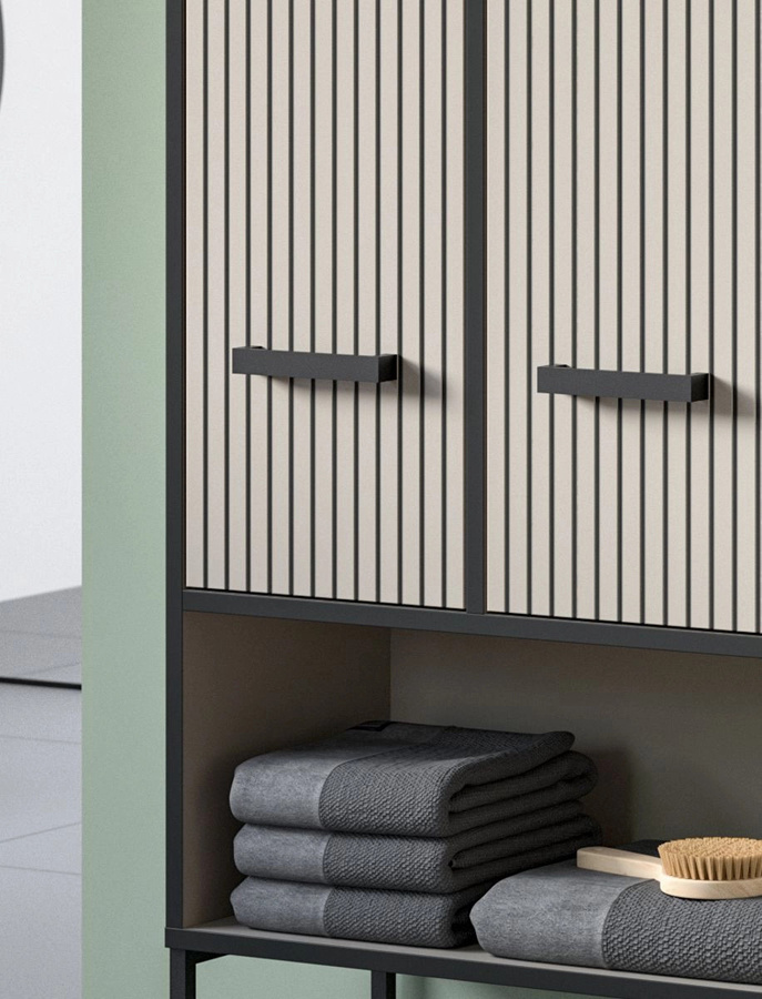 Inn.Furn Badezimmer Hochschrank Scana in Sand, B/T/H: 59 x 32 x 159 cm - Bild 2