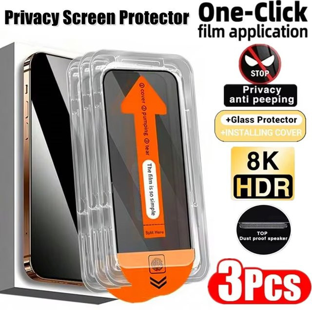 Xiaomi Anti-Spionage-Schutzfolie aus gehärtetem Glas für Poco F7 F6 Pro X6 Pro 5G X7 F5 M7 F7 Pro F6 M6 X5 Pro F3 C65 transparent - Bild 1