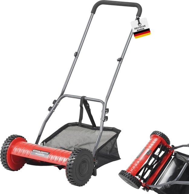 STAHLMANN Spindelmäher RoyalCut 40 Rasenmäher in Rot mit Fangkorb und 4-stufiger Schnitthöheneinstellung - Bild 1