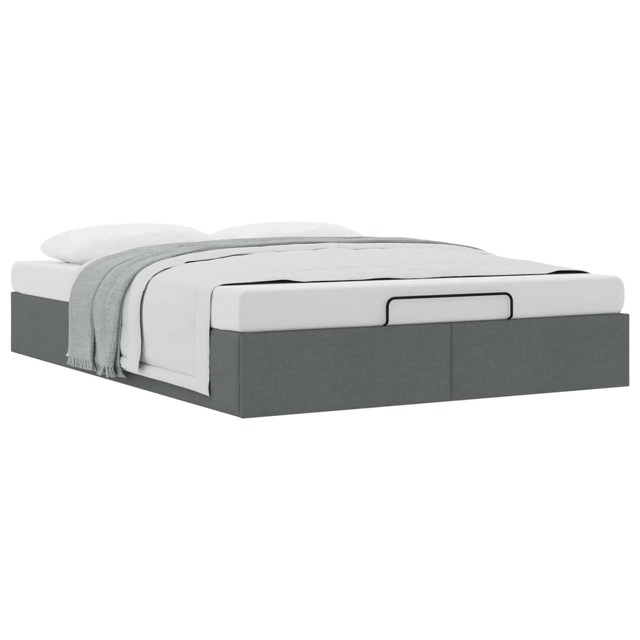 vidaXL Ottoman Bettgestell mit Lift-up-Funktion in Dunkelgrau, B/T: 152 x 203 cm - Bild 2