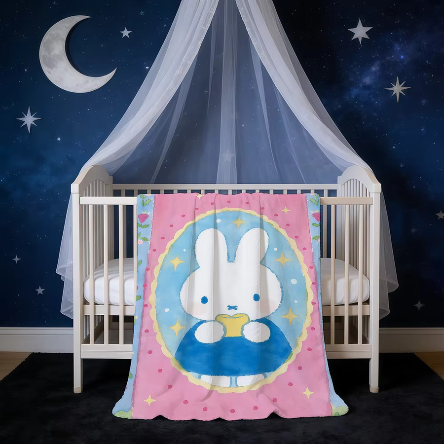 Niedliche Miffy Plüschdecke für Kinder und Zuhause - Bild 2