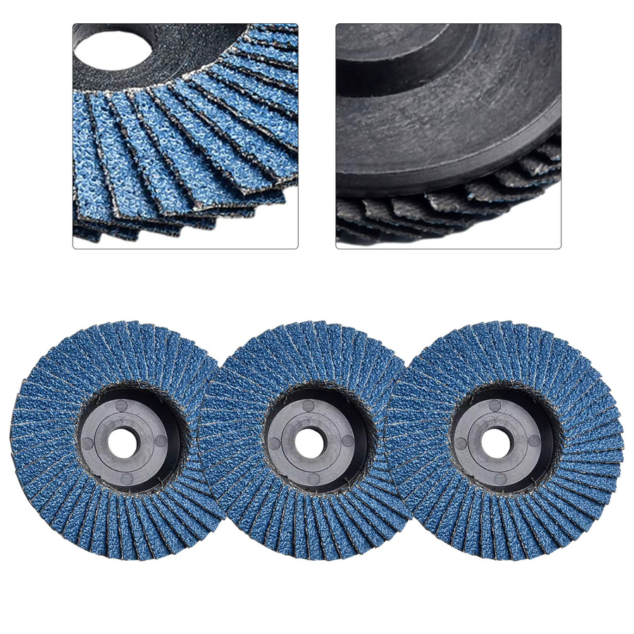 Vibratite Flap Discs Schleifscheiben 3er-Set, Blau, Durchmesser: 75 mm, Bohrung: 10 mm - Bild 4