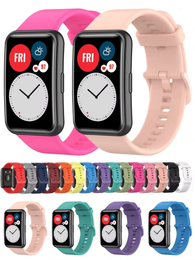 Uhrenarmband Silikon, Huawei Watch Fit, Tonal Schnalle - Bild 5