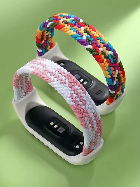 Xiaomi Uhrenarmband, Nylon geflochten, Green, Unisex - Bild 1