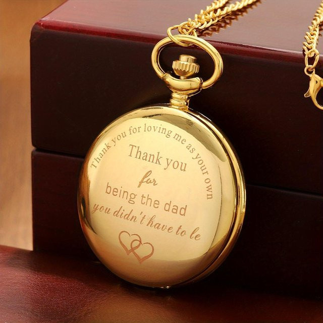 Taschenuhr Quarz, Messing, Gold, Unisex - Bild 1