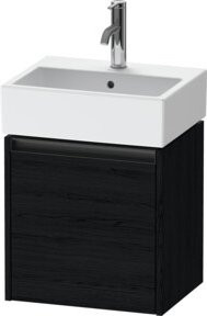 Duravit Waschtischunterschrank Ketho.2 in Schwarz mit einer Tür, Wandmontage, B/H/T: 43,4 x 44,0 x 33,8 cm - Bild 1