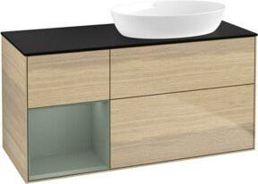V&B Waschtischunterschrank Finion Wandbeleuchtung in Eiche lackiert, Breite: 120 cm, Tiefe: 50,1 cm, Höhe: 50,1 cm - Bild 1
