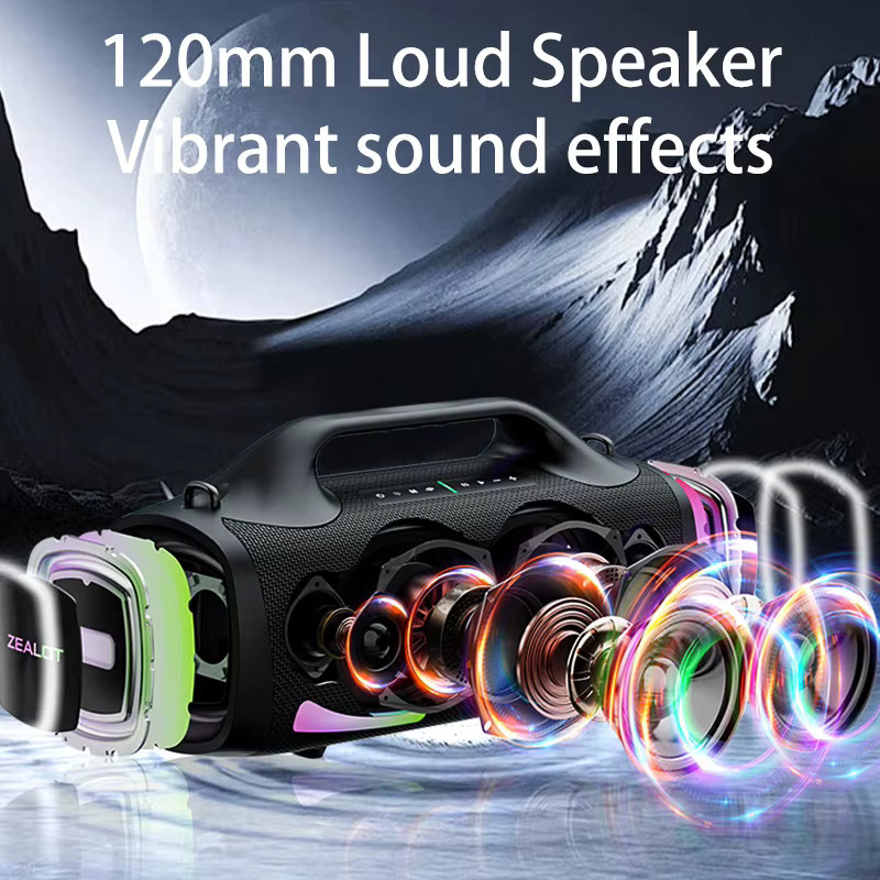 Zealot S79 Kabelloser Lautsprecher mit 100 W, Tragbarer Subwoofer für den Außenbereich mit Hifi-Klangqualität und 24000 mAh Akku - Bild 2