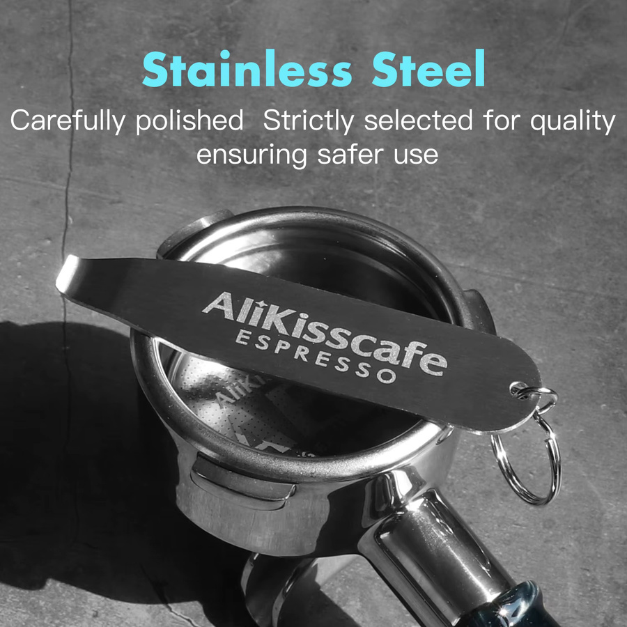 AliKisscafe Siebträger-Entfernungswerkzeug für Espressomaschinen, Kaffeefilterkorb-Entferner, Farbe: Silber, passend für 51 mm, 54 mm und 58 mm - Bild 5