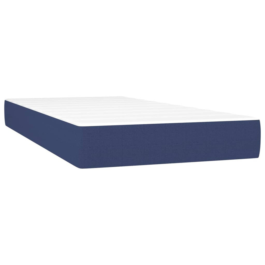 vidaXL Boxspringbett mit Matratze Blau Stoff B/T/H: 80 x 200 x 128 cm - Bild 3
