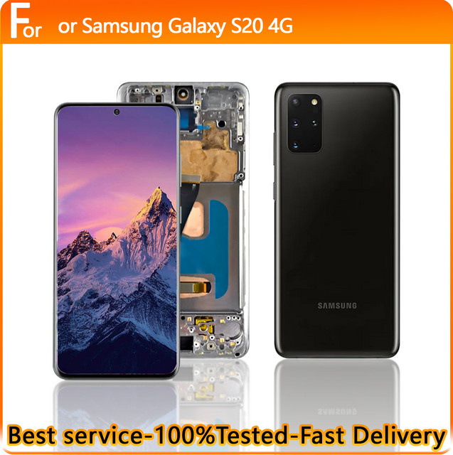 Samsung S20 4G LCD-Bildschirm mit Touch-Digitizer-Baugruppe in Schwarz - Bild 1
