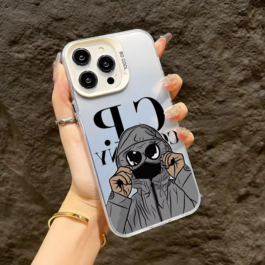 C-ComPany Senior Cool Handyhülle für iPhone 11 bis iPhone 17 Pro Max in Silber, stoßfeste Luxus Hülle - Bild 3