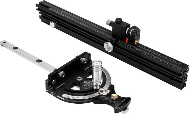 Hongdui HD-MG21 Gehrungslehre mit 850 mm verlängertem Zaun für Tischkreissäge und Frästisch in Schwarz - Bild 1