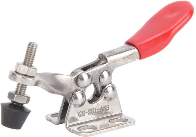 2 Stück Kniehebelspanner GH201ASS aus 304 Edelstahl in Silber von TOMTOP JMS mit 27KG Spannkraft - Bild 1