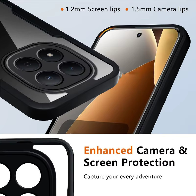 Xiaomi Schutzhülle für Redmi Note 15, Note 15 Pro, Note 15 14 Pro Pro+ Plus in Schwarz - Bild 5