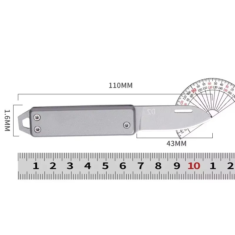 JIXIU EDC Mini Klappmesser aus Edelstahl in Schwarz für Outdoor und Camping - Bild 6