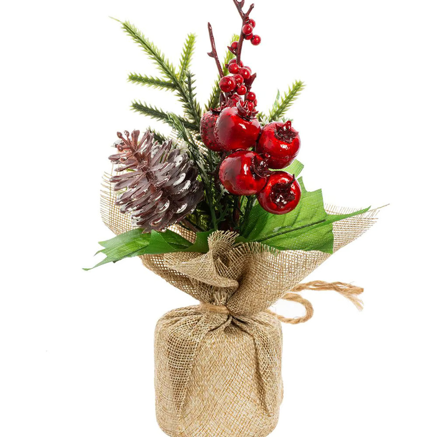 Künstliche Blumen für Dekorationen im Wohnzimmer, Garten oder für Hochzeiten und Weihnachten, Textil-Blumenmix für DIY-Geschenke und Kränze - Bild 2