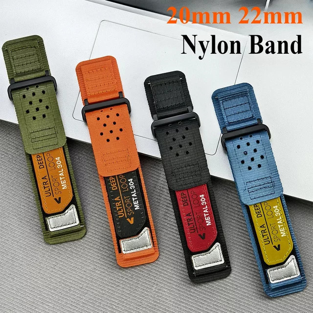 Geekthink Uhrenarmband Nylon, Textil/NATO, Bunt, Unisex, 20mm 22mm - Bild 1