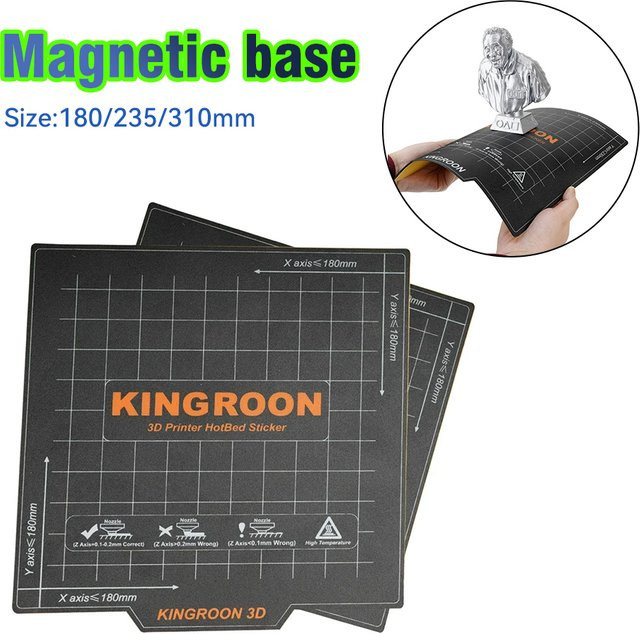 Torlipy Magnetische Heizplatte Schwarz Weichmagnet-Bauplatte für 3D-Drucker B/T/H: 180 x 235 x 310 mm kompatibel mit KP3S KP5L Ender 3 - Bild 1