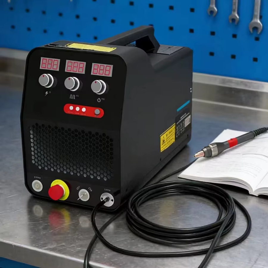 Handgeführte Faserlaser-Schweißmaschine zum Metallschweißen, Reinigen und Schneiden mit 1500W maximaler Ausgangsleistung in Schwarz - Bild 2