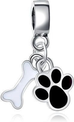 Btuamb Hundefußknochen-Anhänger, Zinklegierung, Schwarz, Damen - Bild 1