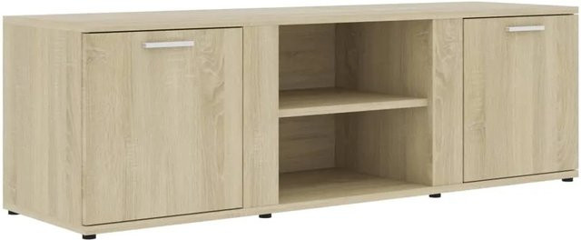 vidaXL TV-Schrank Sonoma-Eiche in Beige aus Holzwerkstoff, B/T/H: 120 x 34 x 37 cm - Bild 1