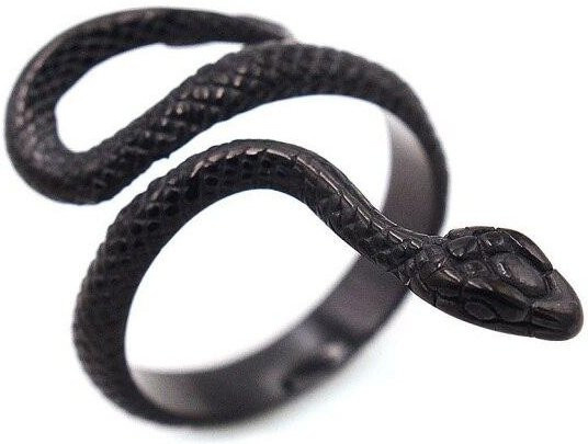 FOXANRY Jewelry Schlangenring Edelstahl, Schwarz, Unisex - Bild 1