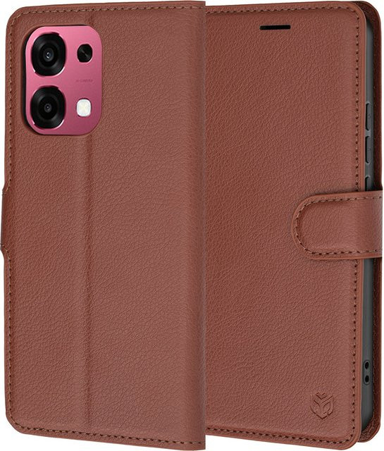 Techsuit Leder-Folio Hülle für Oppo A6 Pro 5G und Oppo A6 Pro 4G in Braun - Bild 1