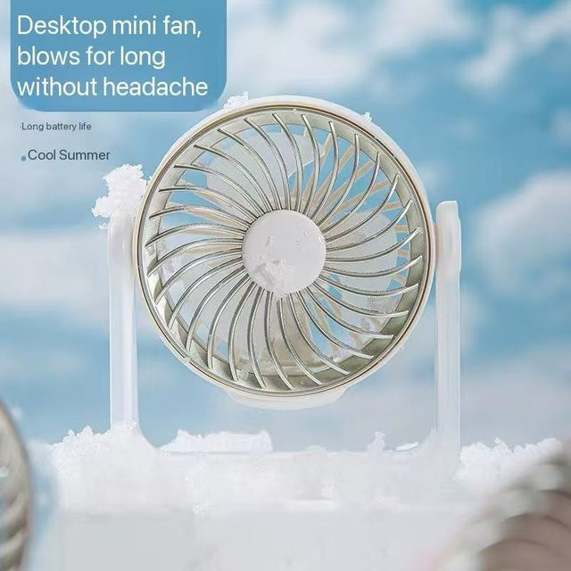 MEET SUN Tragbarer Handventilator Mini USB Wiederaufladbar Leiser Tischventilator in Weiß - Bild 1