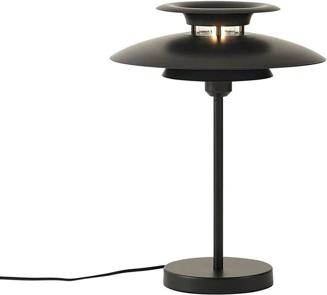 QAZQA Pauly Retro-Tischleuchte aus Stahl in Schwarz, Höhe: 45 cm - Bild 1