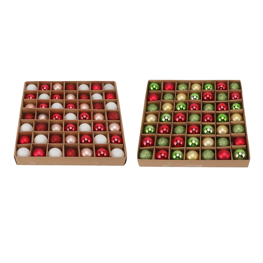 YOUTHINK 49er Set Mini Weihnachtsbaum Kugeln, bunte glänzende Weihnachtsornamente in Multicolor für Weihnachtsbaum und Feierlichkeiten - Bild 2