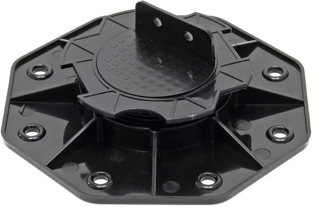 Wiltec Höhenverstellbares Stelzlager für Terrassen in Schwarz, Tragkraft 2700 kg, für Rohre 18-25 mm - Bild 1
