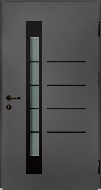 Splendoor Thermospace Sicherheits-Haustür Berlin Prime RC2 Anthrazit mit Glaseinsatz Rechts, B: 110 cm, H: 210 cm - Bild 1