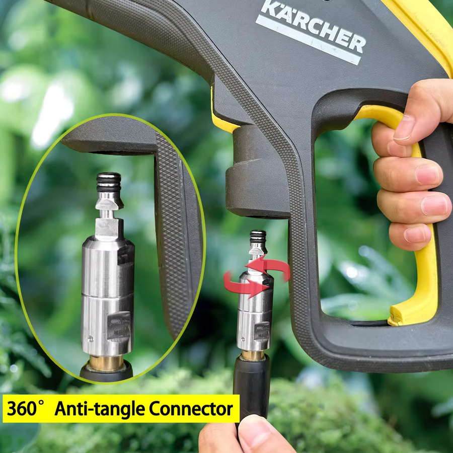 Kaikarai Anti Tangle Adapter für Hochdruckreiniger zur schnellen Verbindung von Wasserpistole und Abflussrohr, Farbe: Silber - Bild 3