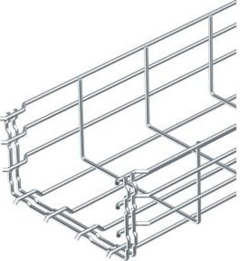 OBO Bettermann Gitterrinne GRM 105 in Silber, B/H: 500 x 105 mm - Bild 1