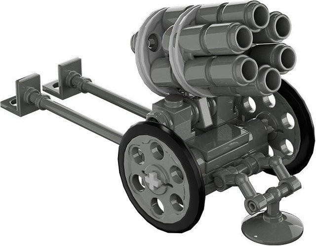 DBPALY Weltkrieg 2 MOC Waffe Maschinengewehr Raketenwerfer, Bausteine Set, Armee Zubehör, ab 3 Jahren - Bild 1