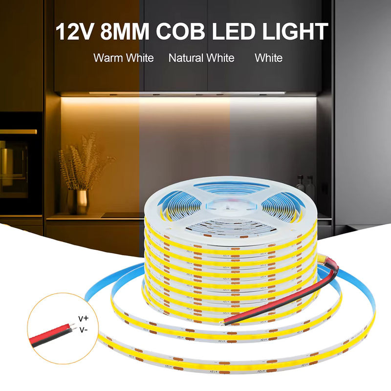 KISUFU COB-LED-Streifen RGB mit hoher Helligkeit und selbstklebendem Klebeband, 12 V, 320 LEDs/m - Bild 3