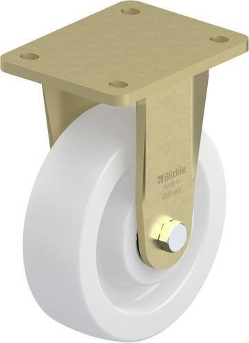 Blickle Bockrolle BS-SPO 160K in Weiß aus Stahl mit einem Rad-Durchmesser von 160 mm und einer Tragfähigkeit von max. 850 kg - Bild 1